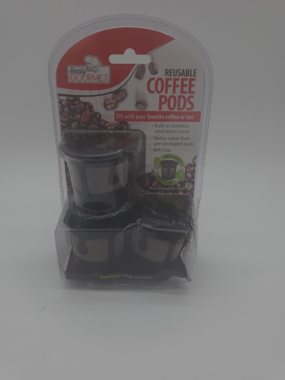 Handy Gourmet New In Package Reusable Coffee Pods - Pack Of 3 - Black
